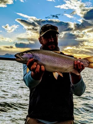 Beautiful Antero Reservoir Rainbow Trout Caught on Charter Boat